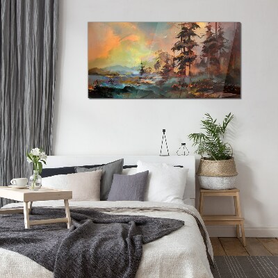 Foto op glas Mysterieus berglandschap