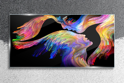 Glas foto Een kleurrijke verbinding van zielen