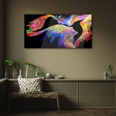 Glas foto Een kleurrijke verbinding van zielen