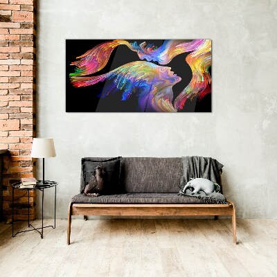 Glas foto Een kleurrijke verbinding van zielen