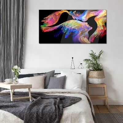 Glas foto Een kleurrijke verbinding van zielen