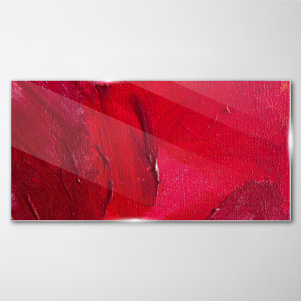 Schilderij op glas Intens Abstract Rood