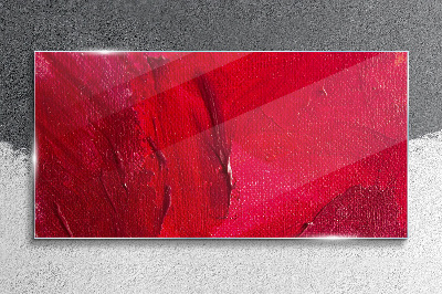 Schilderij op glas Intens Abstract Rood