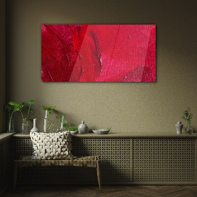 Schilderij op glas Intens Abstract Rood