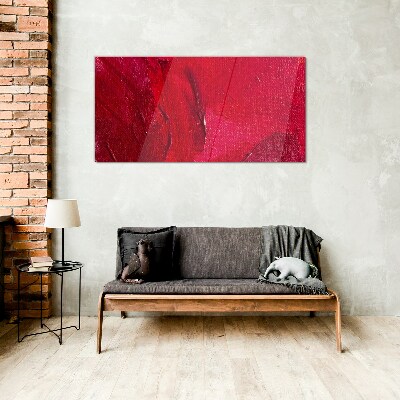 Schilderij op glas Intens Abstract Rood