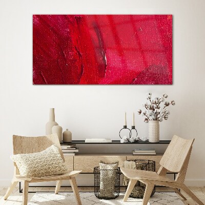 Schilderij op glas Intens Abstract Rood