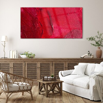 Schilderij op glas Intens Abstract Rood