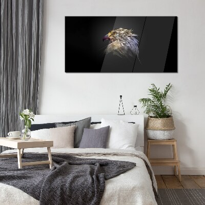 Glas foto Portret van een adelaar in een abstracte vorm