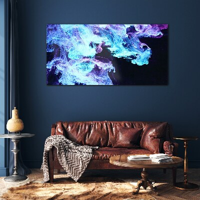 Foto op glas Golven van kleurrijke energie