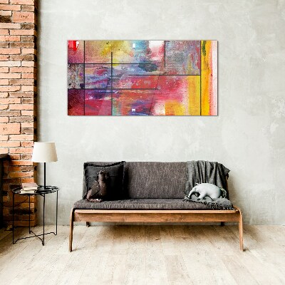 Schilderij op glas Kleuren in beweging