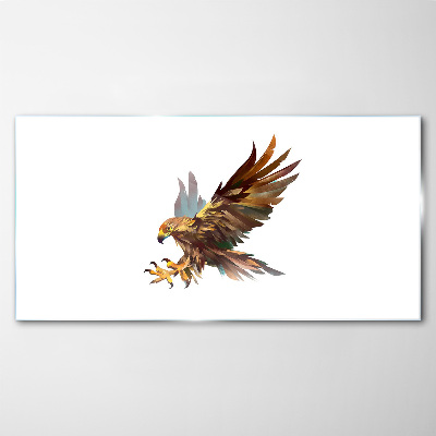 Foto op glas Gouden valk in vlucht