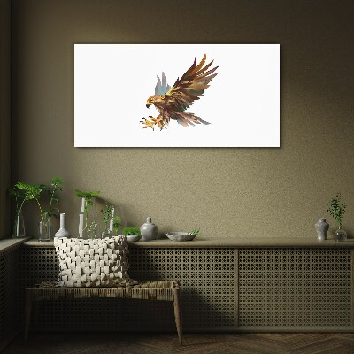 Foto op glas Gouden valk in vlucht