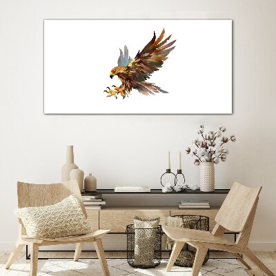 Foto op glas Gouden valk in vlucht