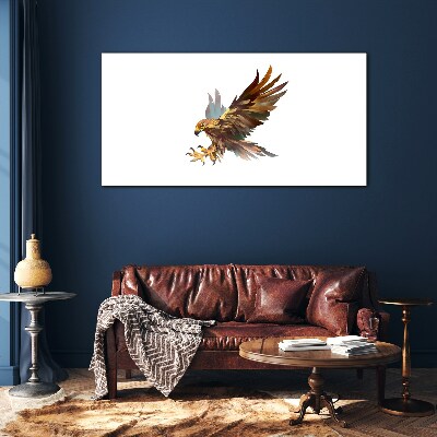 Foto op glas Gouden valk in vlucht