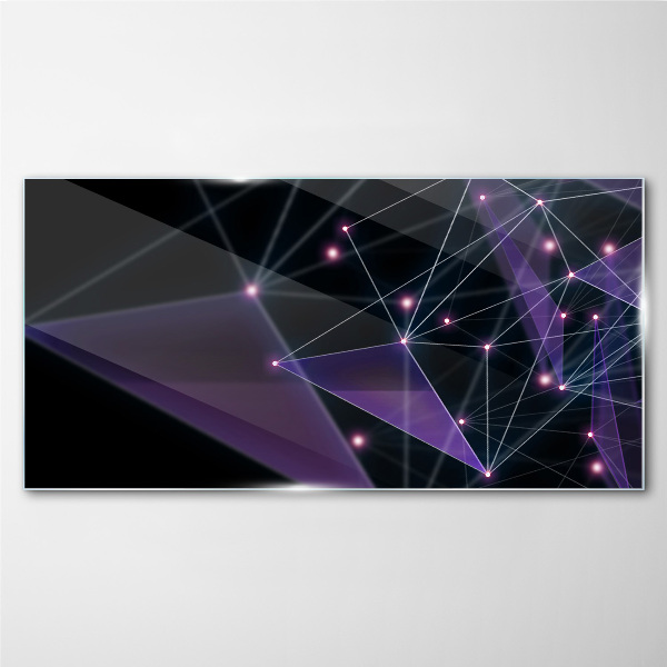 Glas foto Geometrische lichtverbindingen