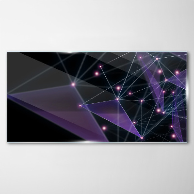 Glas foto Geometrische lichtverbindingen