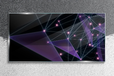 Glas foto Geometrische lichtverbindingen