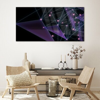 Glas foto Geometrische lichtverbindingen