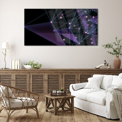 Glas foto Geometrische lichtverbindingen