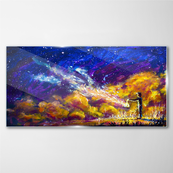 Foto op glas Een kosmische visie op creativiteit