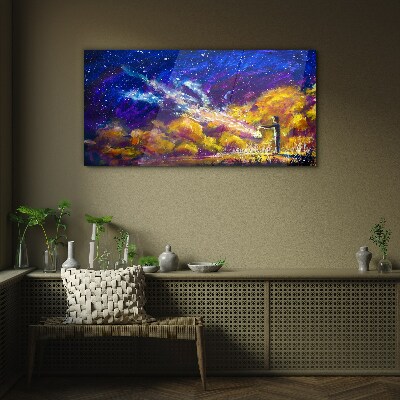 Foto op glas Een kosmische visie op creativiteit