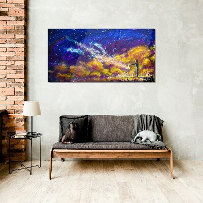 Foto op glas Een kosmische visie op creativiteit