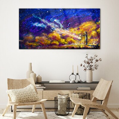 Foto op glas Een kosmische visie op creativiteit