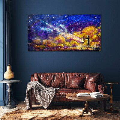 Foto op glas Een kosmische visie op creativiteit