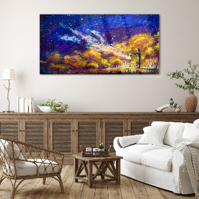 Foto op glas Een kosmische visie op creativiteit