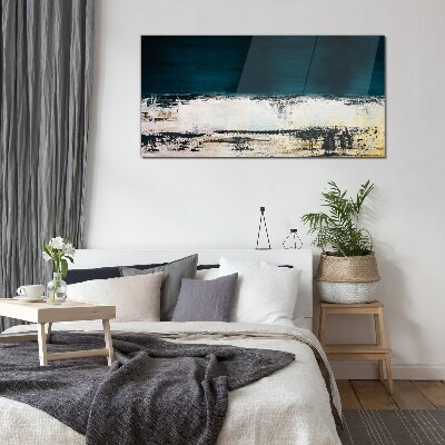 Foto op glas Een kalme horizon in tinten blauw
