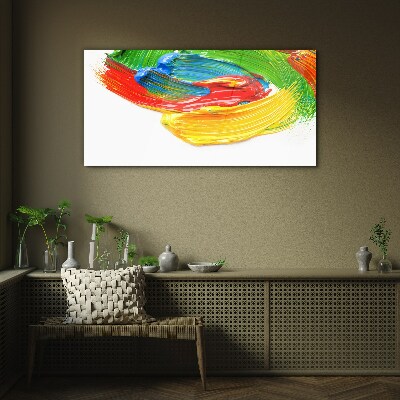 Foto op glas Kleurrijke werveling van verf