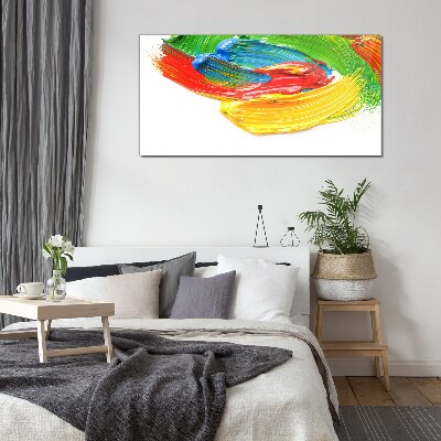 Foto op glas Kleurrijke werveling van verf