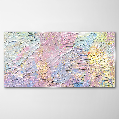 Foto op glas Pastelkleurige bloemen in beweging