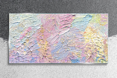 Foto op glas Pastelkleurige bloemen in beweging