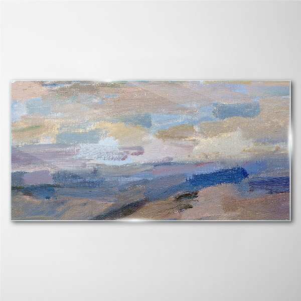 Schilderij op glas Vreedzame lucht boven de zee