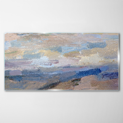 Schilderij op glas Vreedzame lucht boven de zee