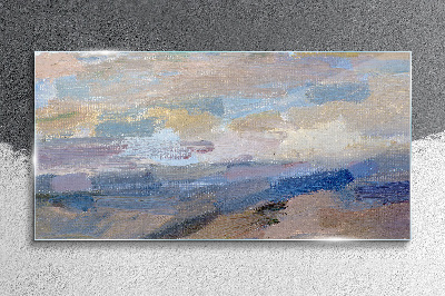 Schilderij op glas Vreedzame lucht boven de zee