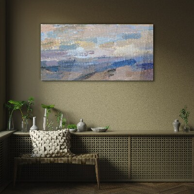 Schilderij op glas Vreedzame lucht boven de zee