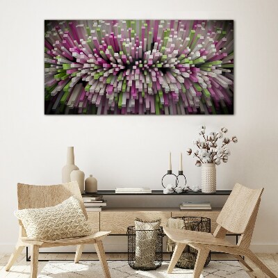 Glas foto Geometrische explosie van kleuren