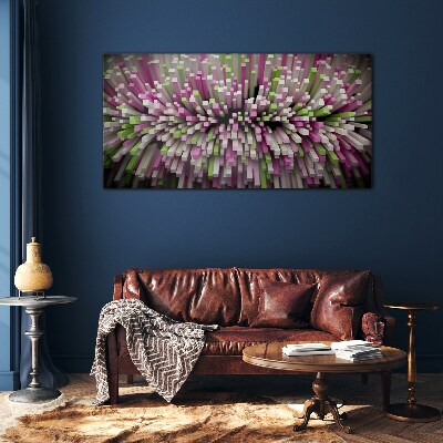 Glas foto Geometrische explosie van kleuren