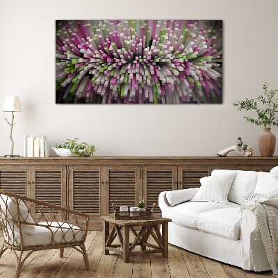 Glas foto Geometrische explosie van kleuren