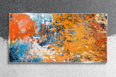 Glas foto Dynamische kleuren in een abstract landschap