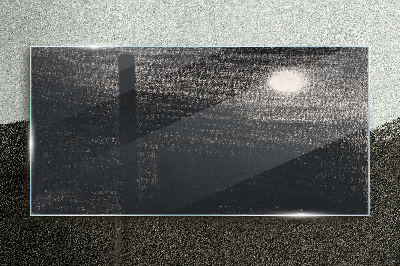 Foto op glas Zonsondergang over de stad