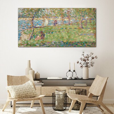 Foto op glas Een zomermiddag aan de rivier