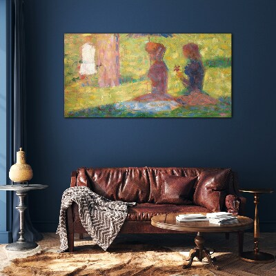 Glas foto Vastgelegde momenten in pastelkleuren