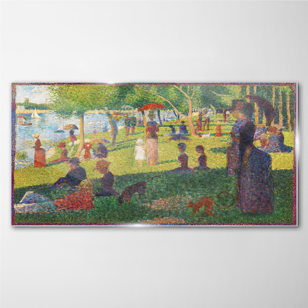 Foto op glas Een zomerdag aan het meer