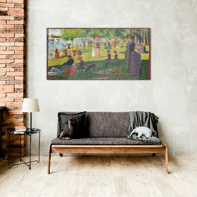 Foto op glas Een zomerdag aan het meer