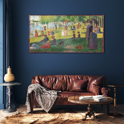 Foto op glas Een zomerdag aan het meer