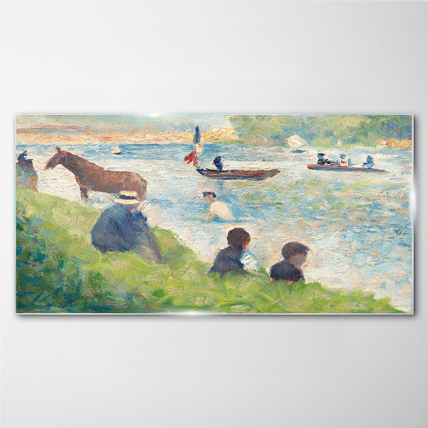 Foto op glas Een zomermiddag aan de rivier