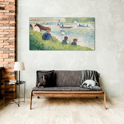 Foto op glas Een zomermiddag aan de rivier